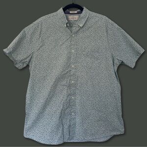 Hawker Rye (Large) Sea Foam Green Printed Collared Button Up Short Sleeve Shirt